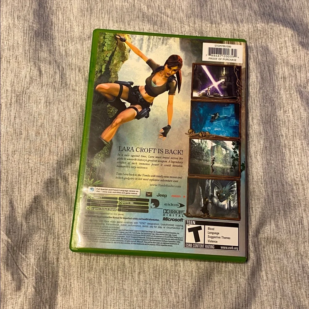 Lara Croft - Tomb Raider Legend (Microsoft Xbox, 2006) W/ cover art, box, game